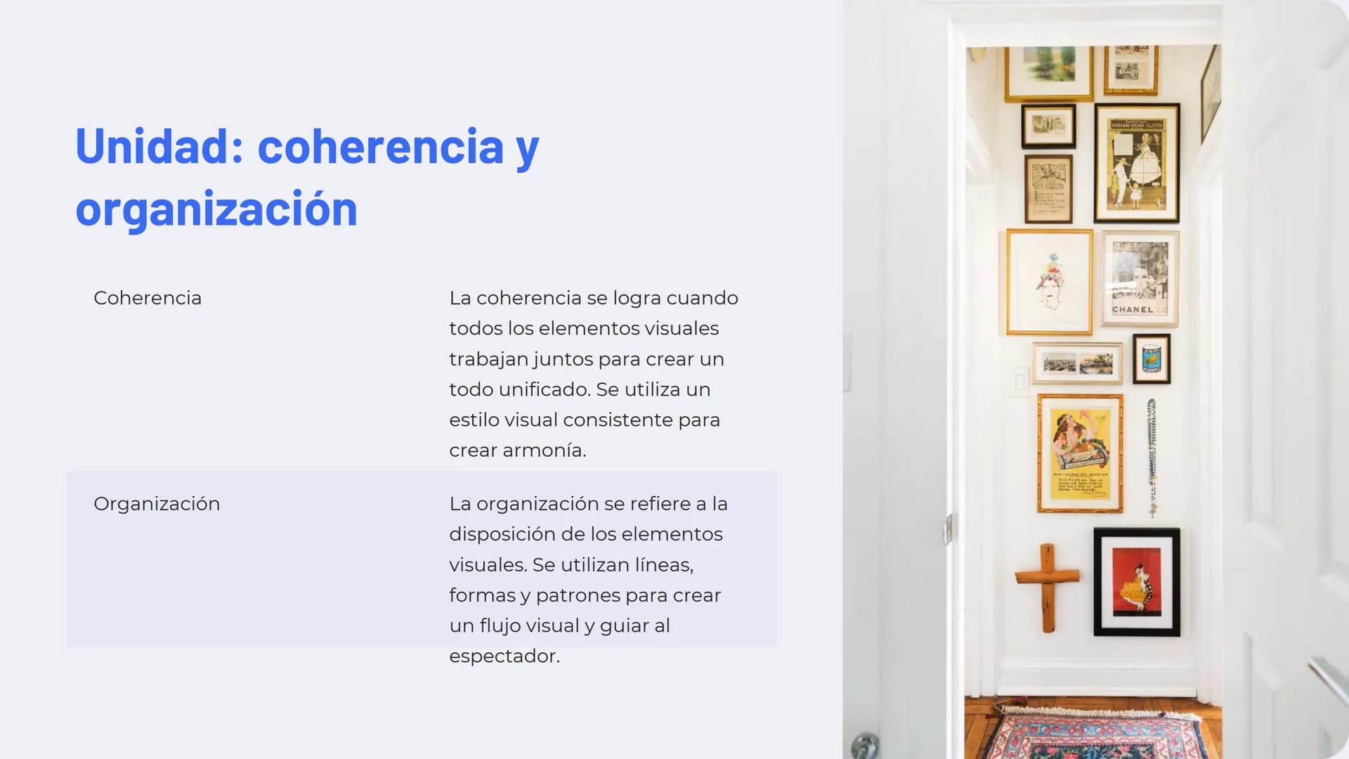 # Introducción a los
principios de
composición

La composición es la organización de los elementos
visuales en una obra de arte. Es un proce
