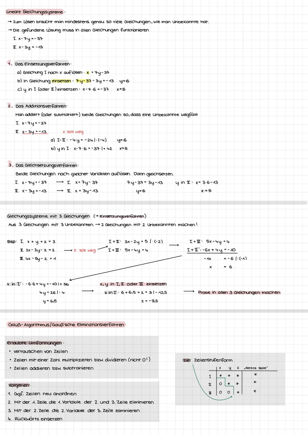 # Gleichungen

X: Gleichung 1. Grades (*Lineare Gleichung*) → Äquivalenzumformung (nach x auflásen)
X: Gleichung 2. Grades (*Quadratische Gl