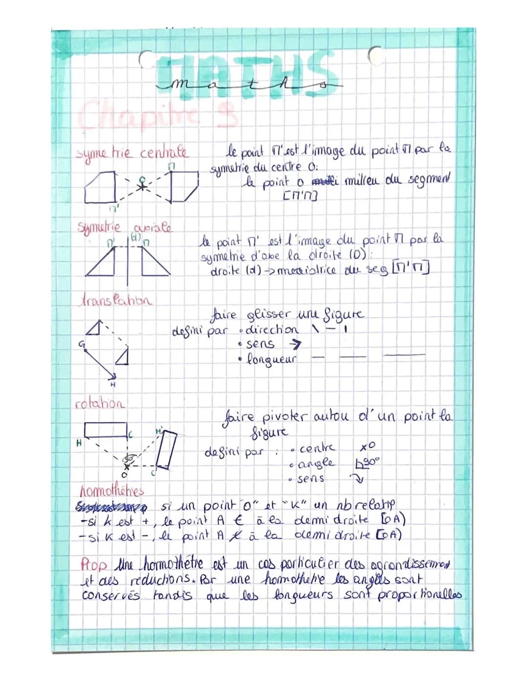 wo ont to
Mise

Cmaths

Arithmetique
Des: a multiple de d = a = bxk
bdiviseur de a
Is multiple de 5 et de 3
Set 3 diviseur de Is
-Definition