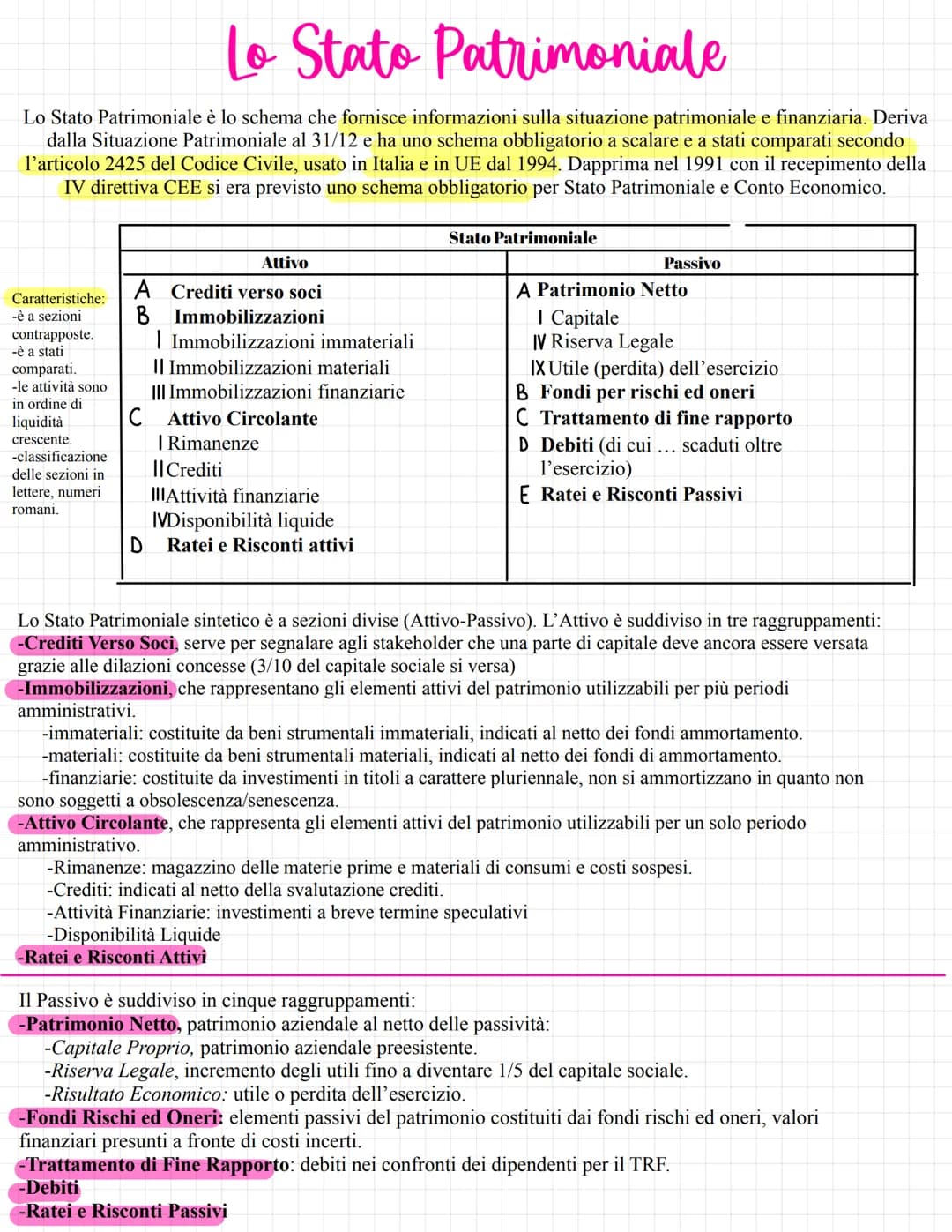 # La Situazione Contabile Finale

La situazione contabile finale è un prospetto che, con riferimento al 31/12, espone l'eccedenza di ciascun