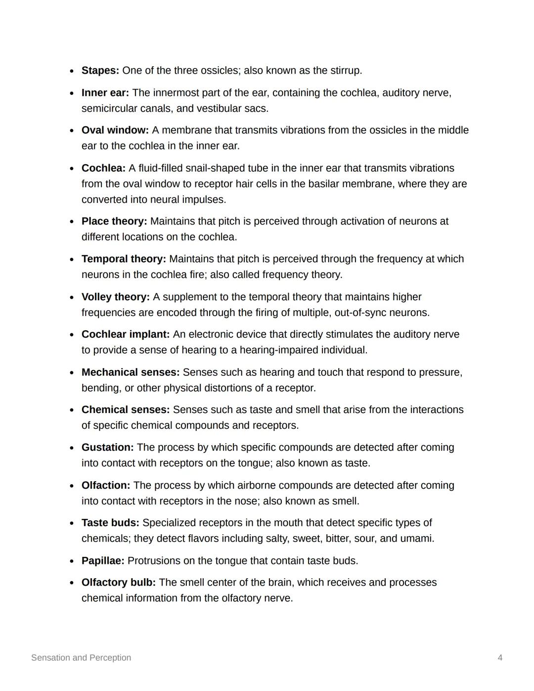 # Sensation and Perception

Key Takeaways: Sensation and Perception

1. Understanding the specialized nature of each sensory system enables 