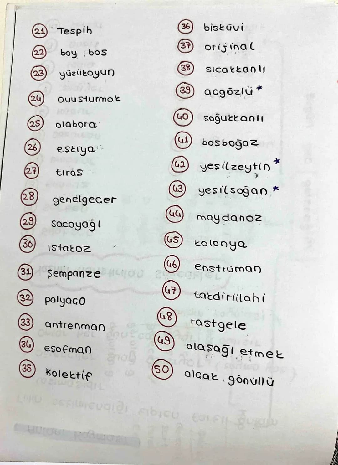 # Yazımı Karıstırılan Sözcütler

(1) Silahsor

② sofben

(3) Kılavuz

(4) Dinozor

⑤ Doküman

1 Alüminyum

12 Ropdösambir

(13) Acente

*
(1
