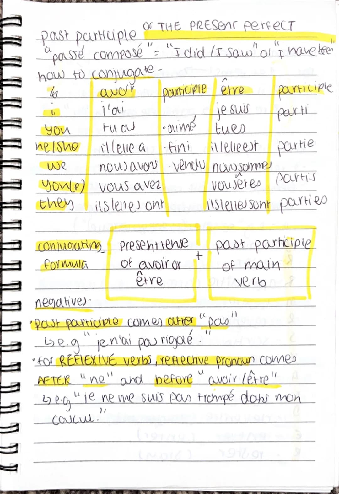Tenses
Present tense
| Coniugaling: | -er verbs | type 1 -ir verbs | type 2 -ir verbs | -re venas |
|---|---|---|---|---|
| I | -e | -is | -