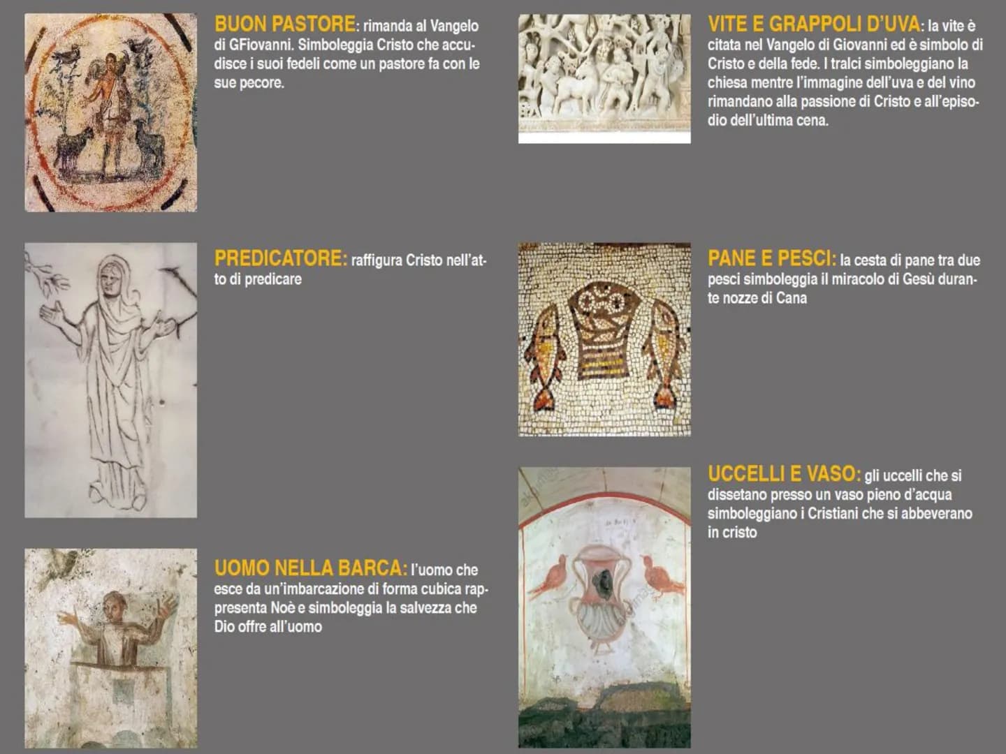 # ARTE PALEOCRISTIANA Arte
Paleocristiana
primi cristiani

Si sviluppa nei
territori
dell'Impero
Romano
dal I sec dC
al VI sec dC L'arte Pal