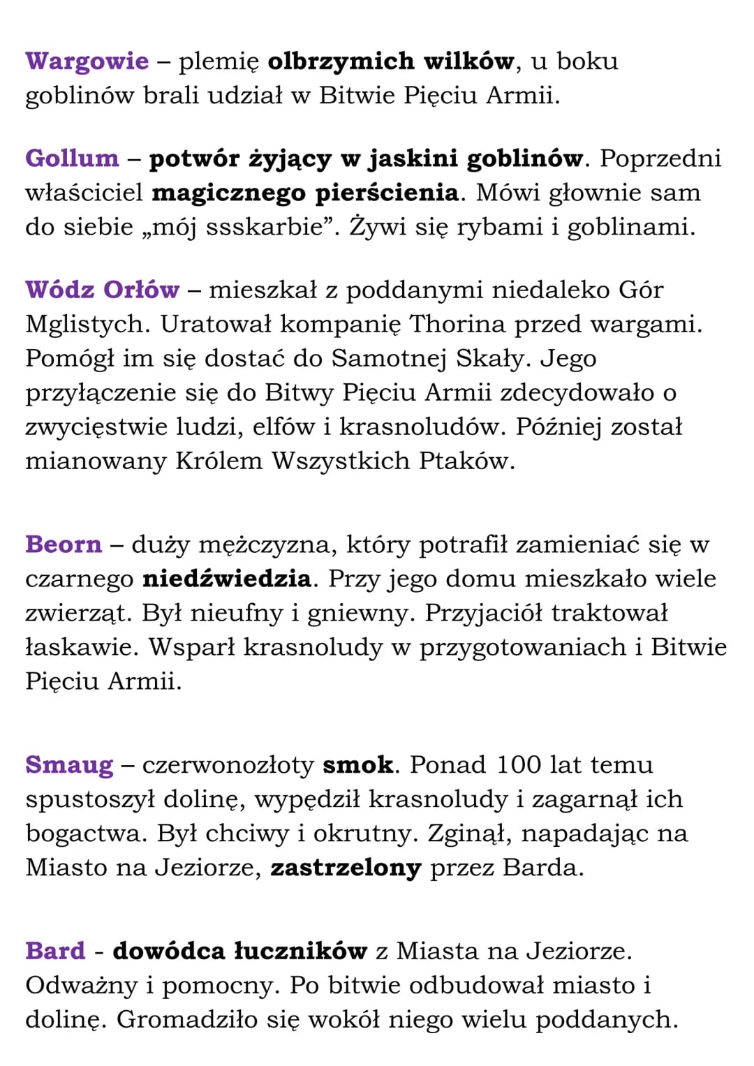 # „Hobbit, czyli tam i z
powrotem" - opracowanie

Tytuł: „Hobbit, czyli tam i z powrotem"

Autor: J.R.R. Tolkien

Czas akcji: Trzecia Era Śr