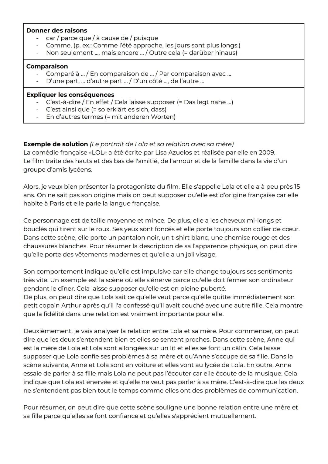 # Le portrait d'un personnage
Comment écrire le portrait d'un personnage d'un film et analyser sa relation?

Informations générales

L'ordre