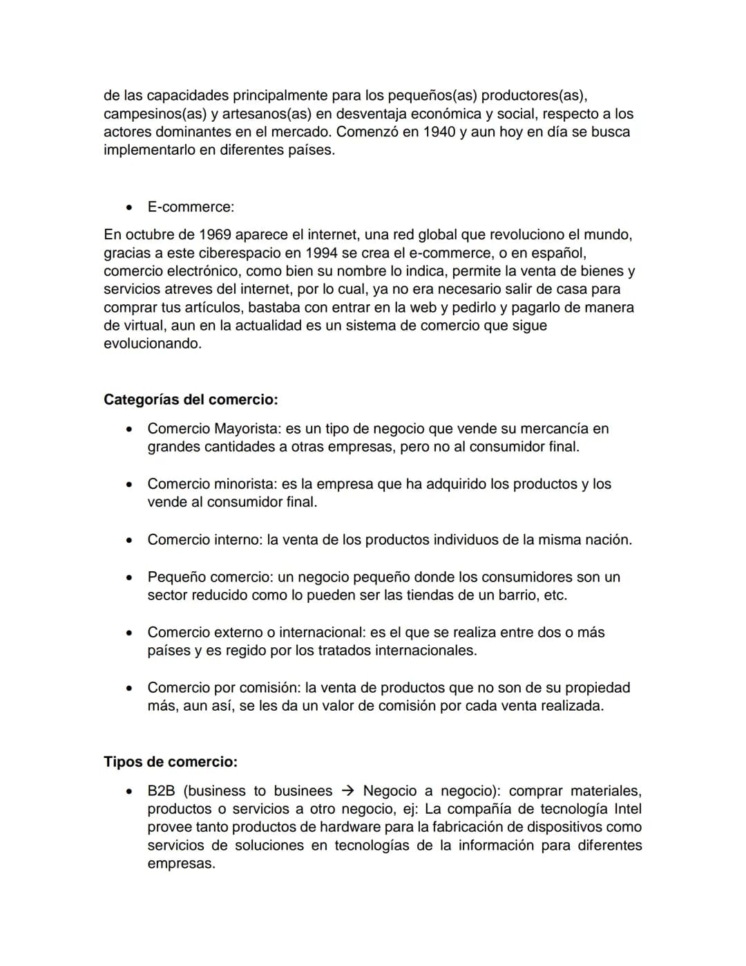 # Comercio

¿Qué es?

Es el intercambio de bienes y servicio entre productor y consumidor a cambio de
bienes y servicio de igual valor o de 