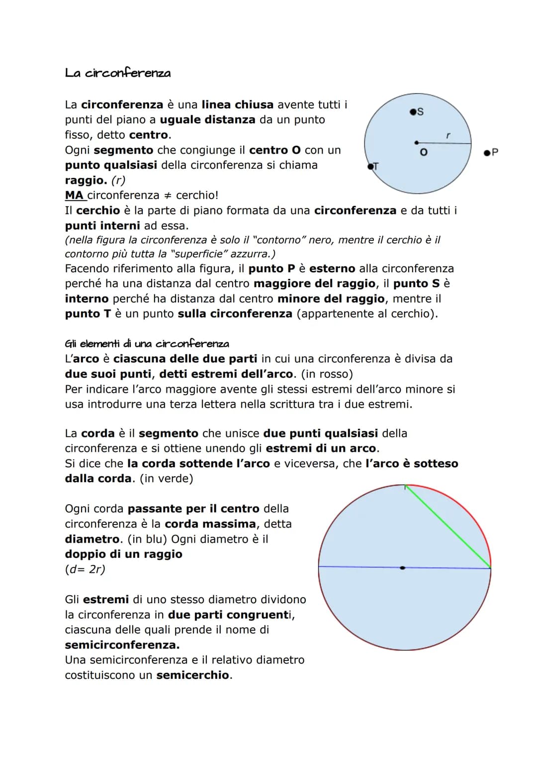 # La circonferenza

La circonferenza è una linea chiusa avente tutti i
punti del piano a uguale distanza da un punto
fisso, detto centro.

O