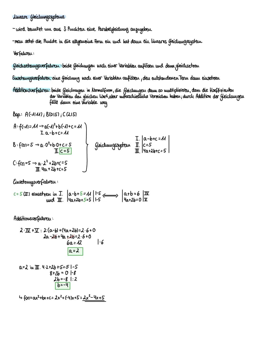 # MATHE

# LINEARE FUNKTIONEN
Funktionsgleichung
$y=mx+b$ oder $fan=mx+b$; dabei steht m für die Steigung und b für den y-Achsenabschnitt
La