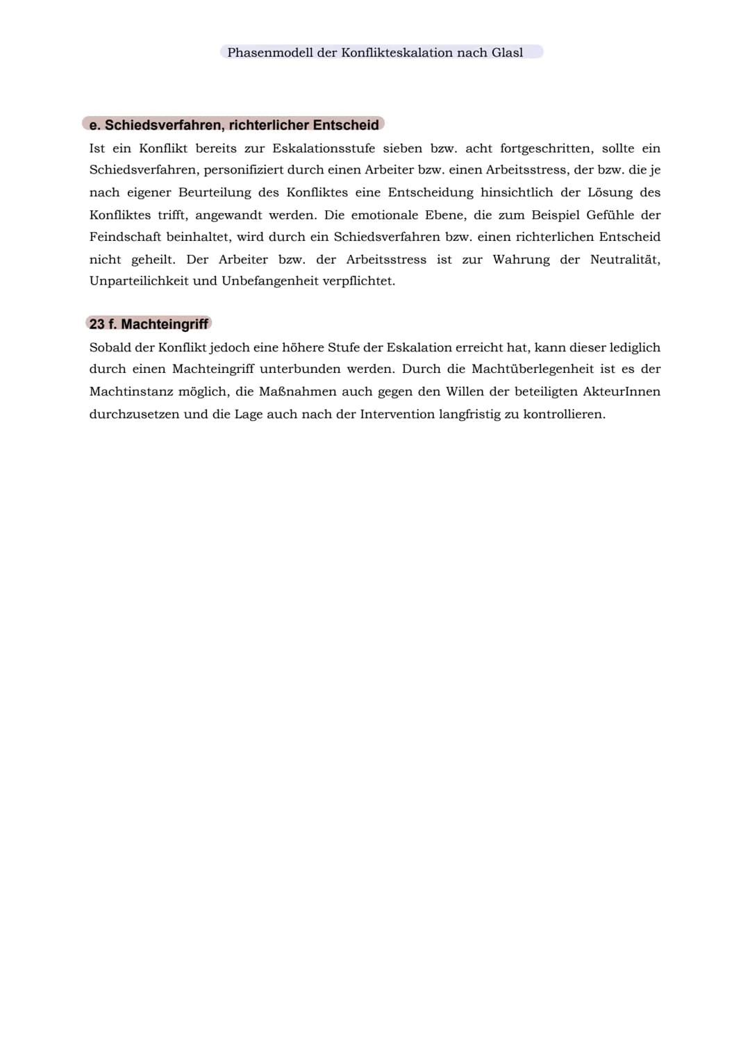 # Phasenmodell der Konflikteskalation nach Glasl

Phasenmodell der Konflikteskalation nach Glasl

Mit dem Phasenmodell der Eskalation legte 