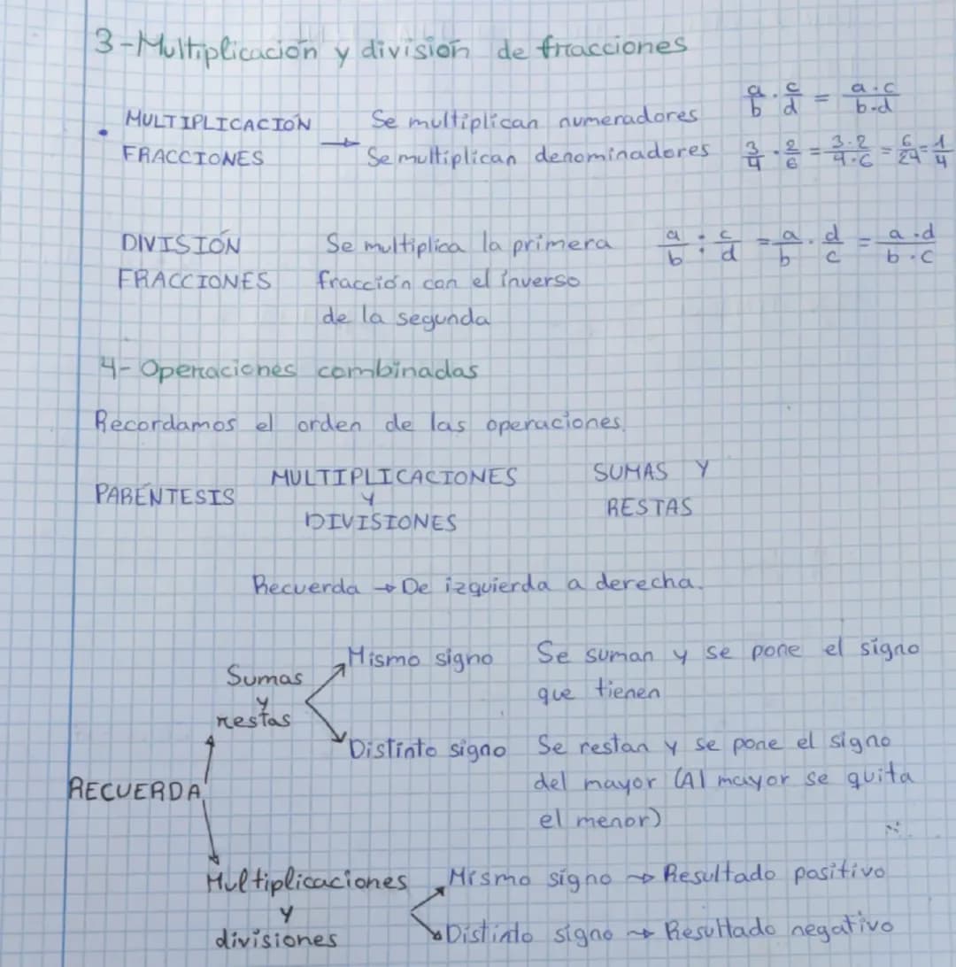 TEMA 7-OPERACIONES CON FRACCIONES
1-Reducción a común denominador
Algunas operaciones con fracciones (sumar, comparar, ...) requieren
que es