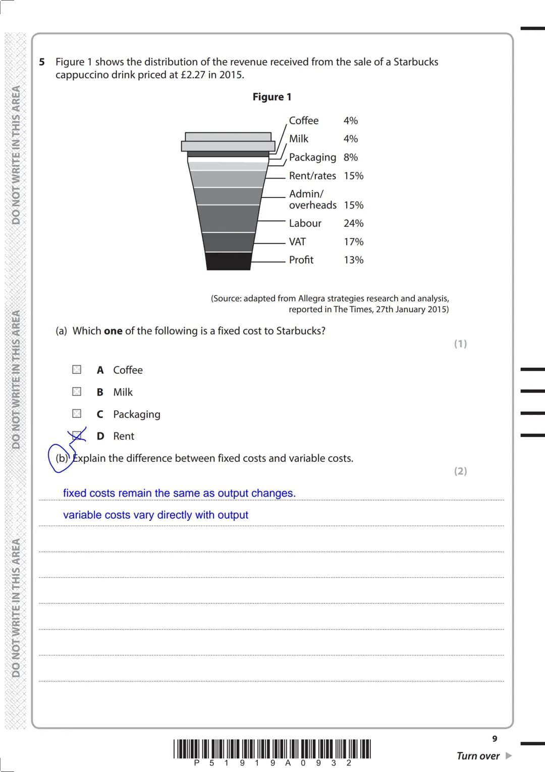 Write your name here
Surname
Other names
Pearson Edexcel
Level 3 GCE
Centre Number
Economics A
Advanced
Candidate Number
Paper 1: Markets an