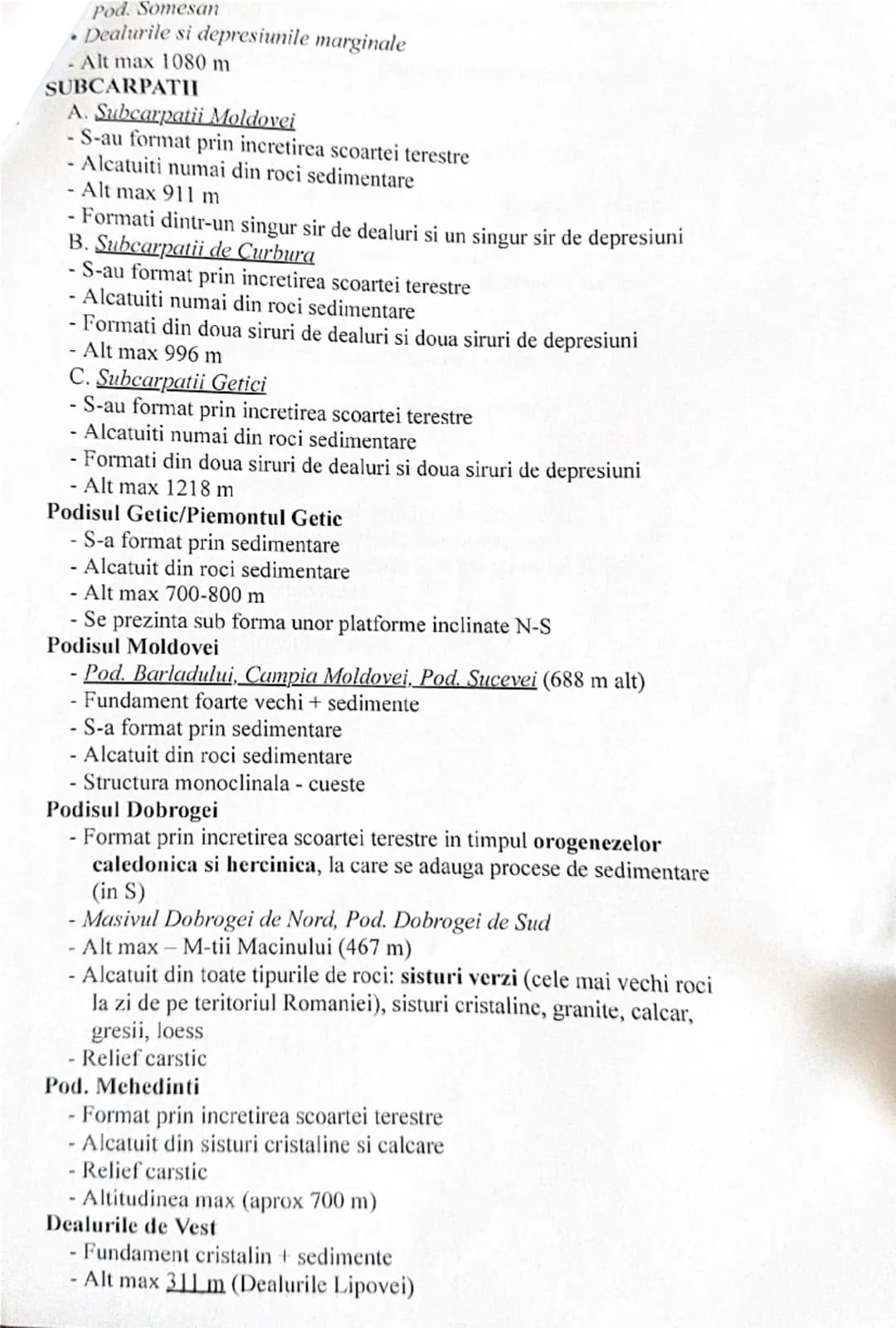 RELIEFUL ROMANIEI
1. TREPTE SI TIPURI DE RELIEF
- Proportionalitatea treptelor de relief: muntii, dealurile + podisurile,
campiile (1/3)
Tip