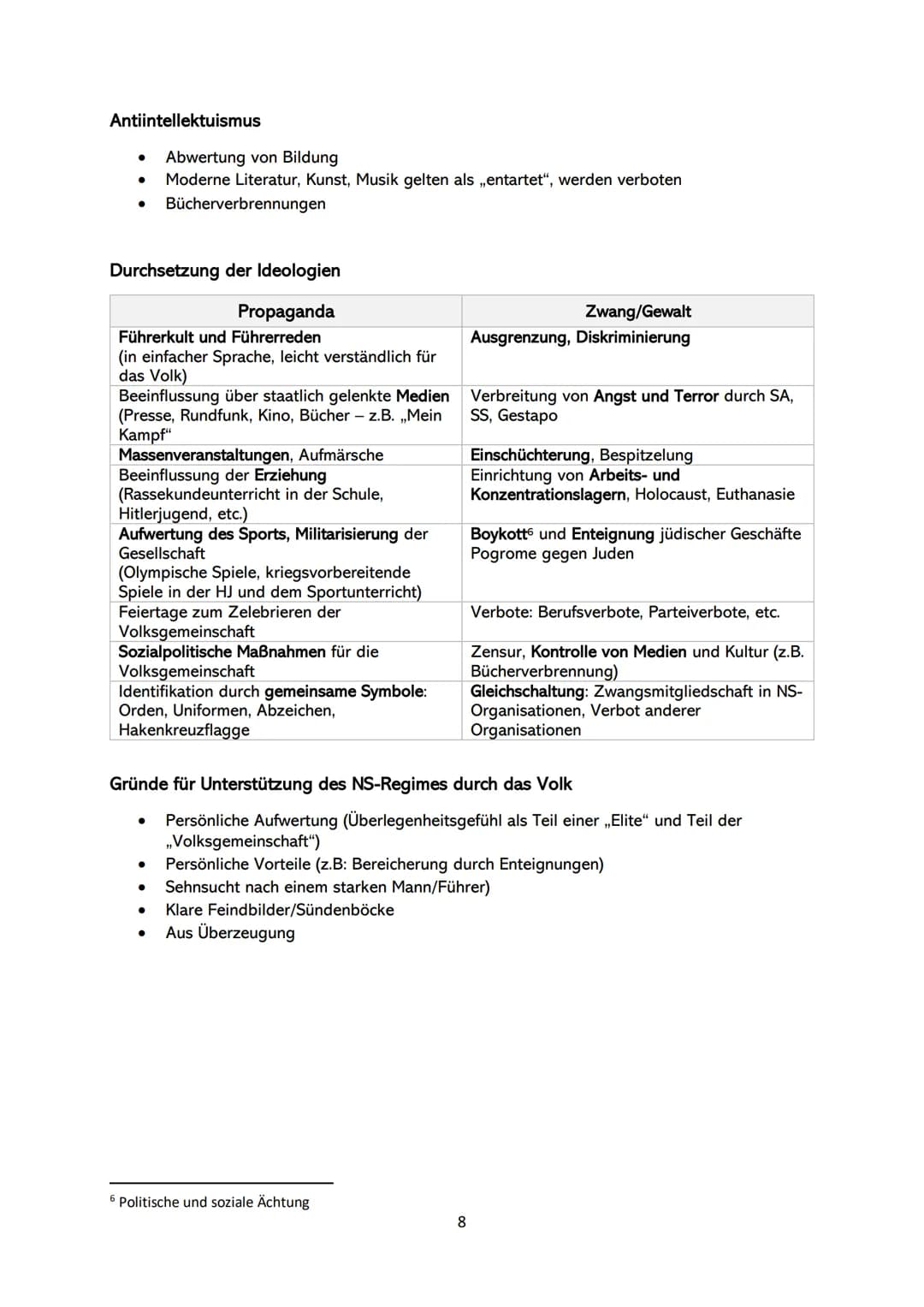 # Geschi Lernzettel Nationalsozialismus

(Gründe für) Das Scheitern der Weimarer Republik

Ablehnung des Versailler Vertrags

*   „Diktatfri