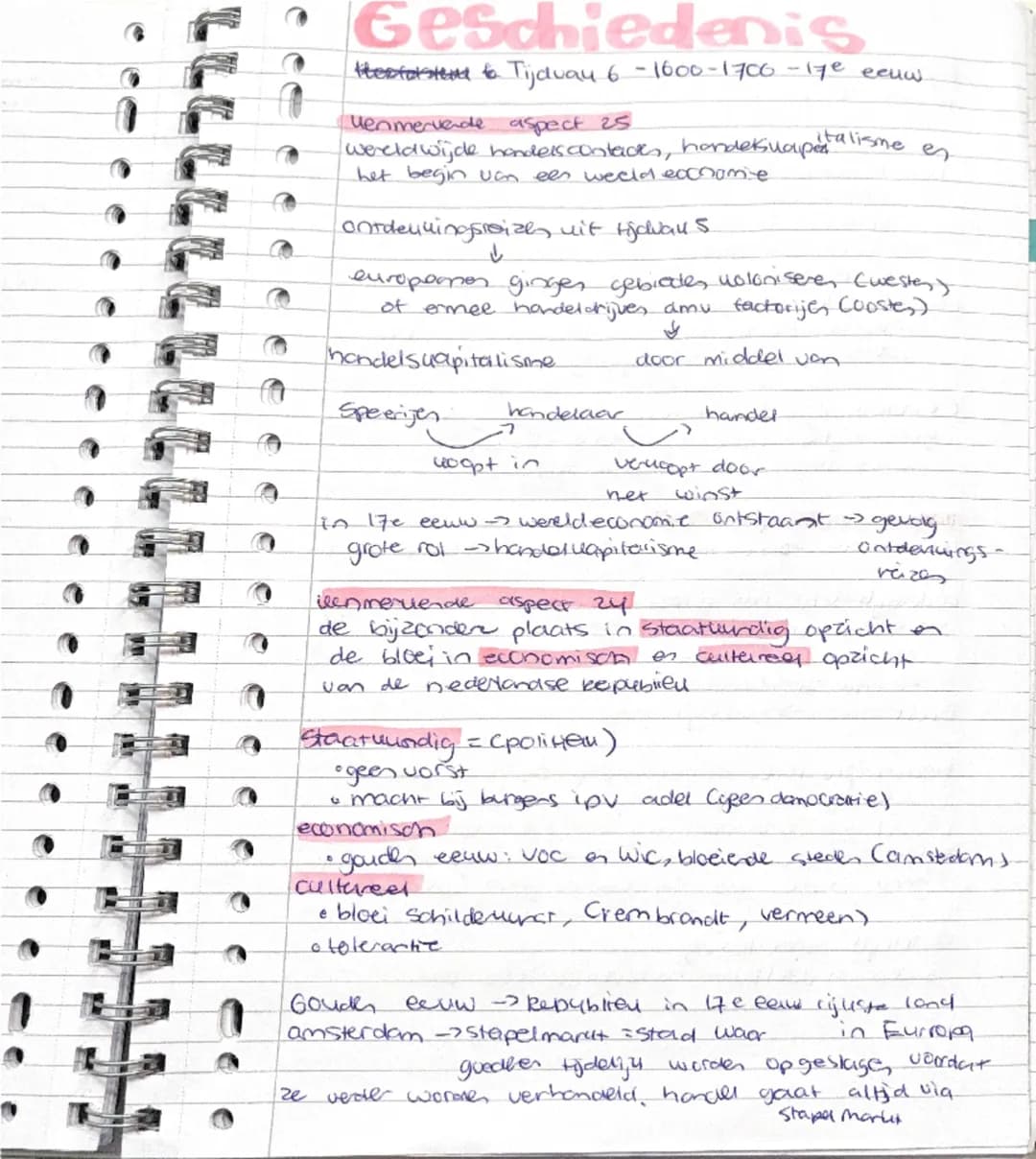 ## Geschiedenis

### Heerschappij & Tijdduur 6 - 1600 - 1700 - 17e eeuw

**Venmerkende aspect 25**
wereldwijde handelscontacten, handelskapi
