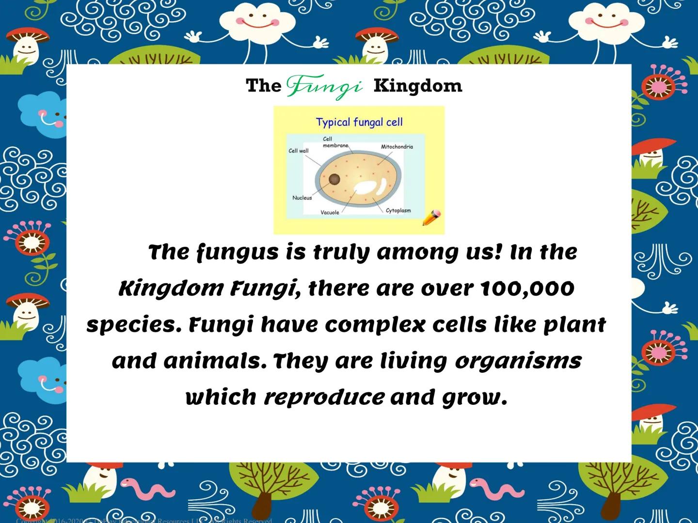 # The Fungi Kingdom

Passages & Comprehension Questions

Fungi Kingdom

Copyright 2016-2020 TiePlay Educational Resources Allerghts Reserved