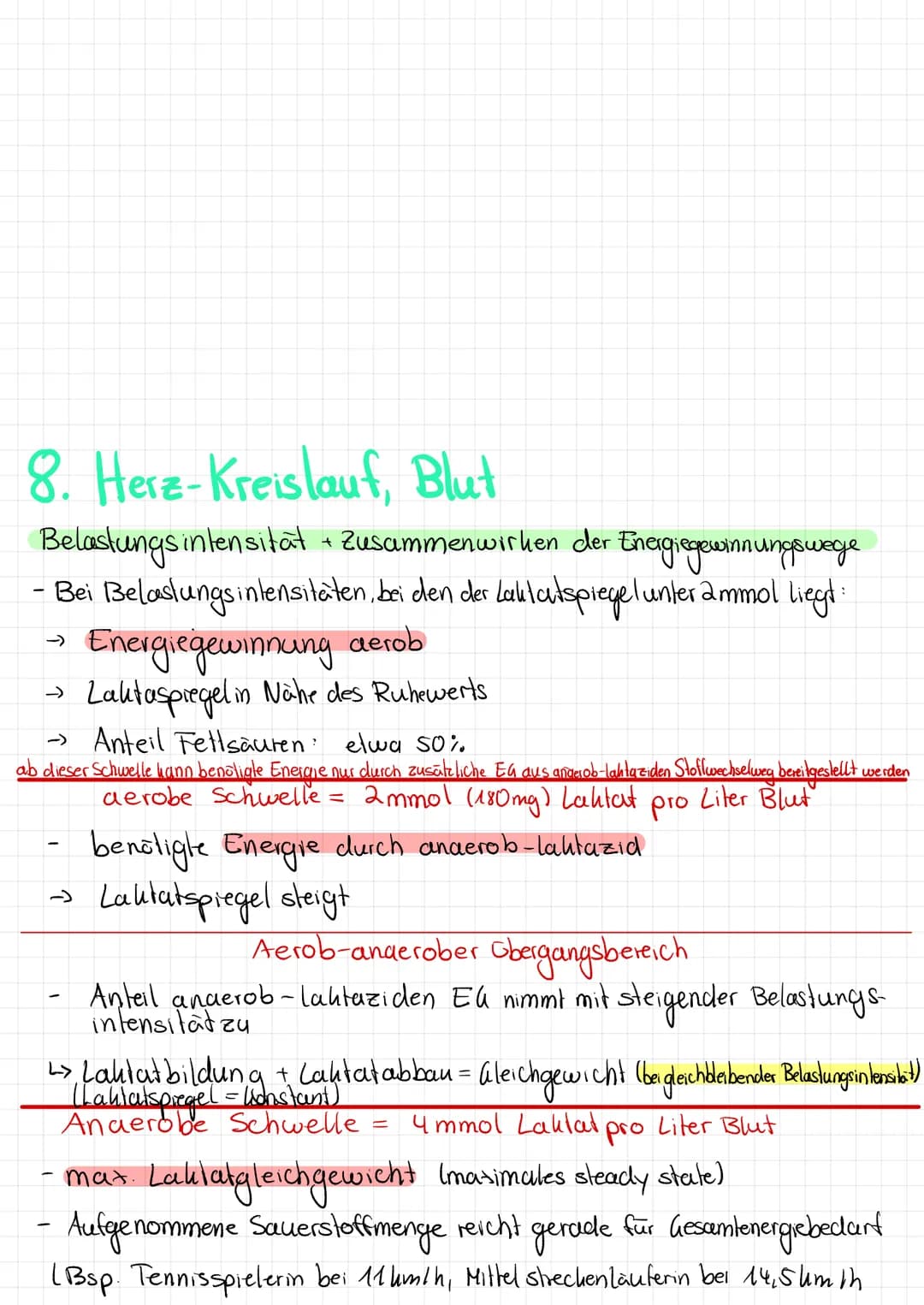 8. Herz-Kreislauf, Blut

Belastungsintensität zusammenwirken der Energiegewinnungswege

Bei Belastungsintensitäten, bei den der Lalilalspieg