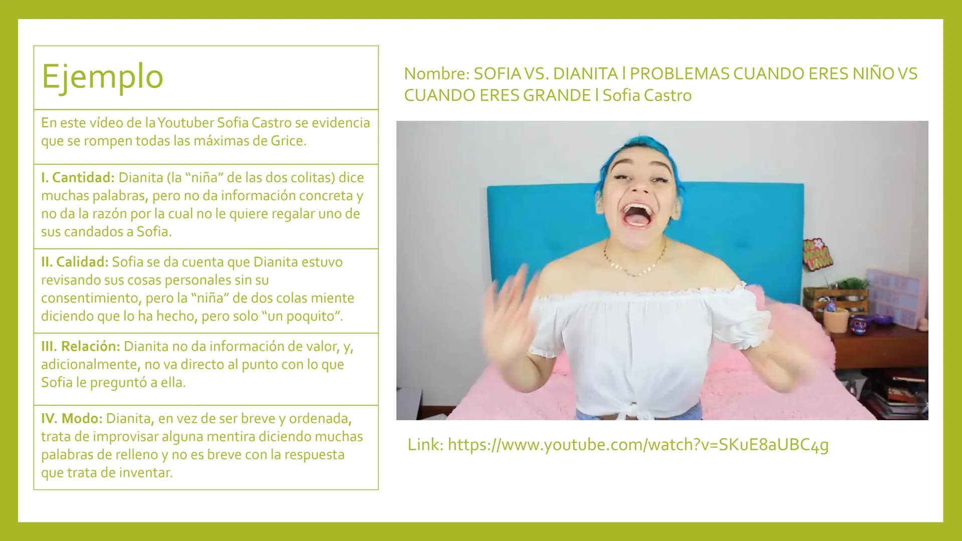 # ANÁLISIS DE LAS
# MÁXIMAS DE GRICE Y LOS
# ACTOS DE HABLA

Materia: Competencias en Lengua Materna.

Carrera: Lenguas Modernas. Máximas de