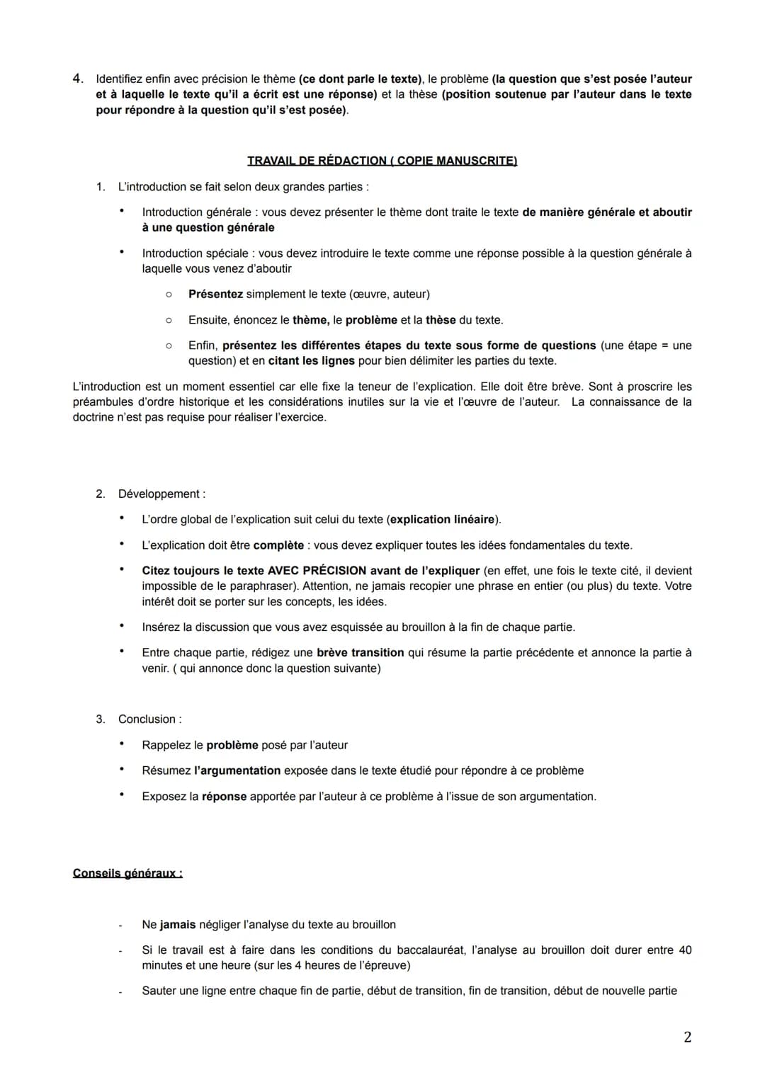 # MÉTHODOLOGIE DE L'EXPLICATION DE TEXTE EN PHILOSOPHIE

TRAVAIL PRÉPARATOIRE (BROUILLON)

1. Premier moment: En philosophie: IL N'Y A PAS D