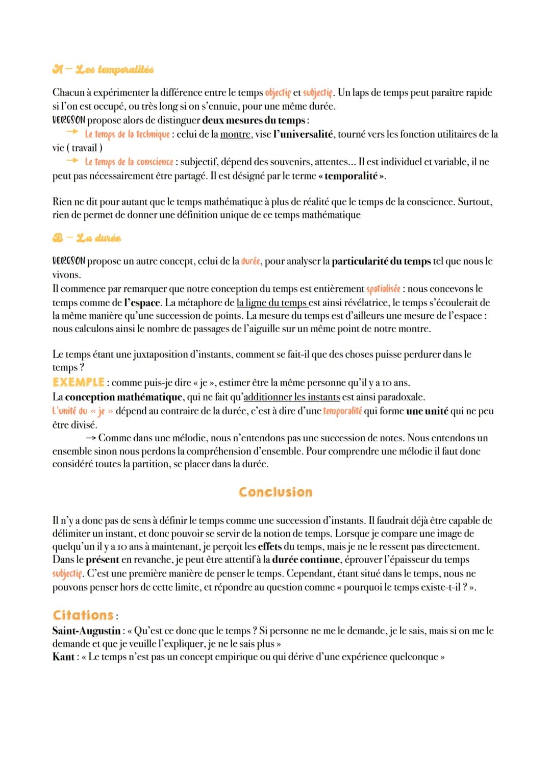 C H A P I T R E 14

LE TEMPS Le temps est une dimension de notre réalité, celle qui se manifeste dans le fait que toutes les choses ne
cesse