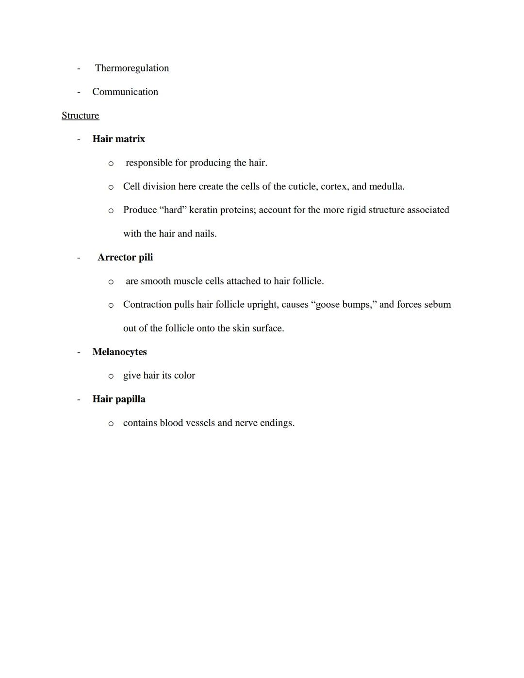 EXS 207 Topic 4: Integumentary System Study Objectives

Use our lecture slides as your primary resource for addressing each objective. It is
