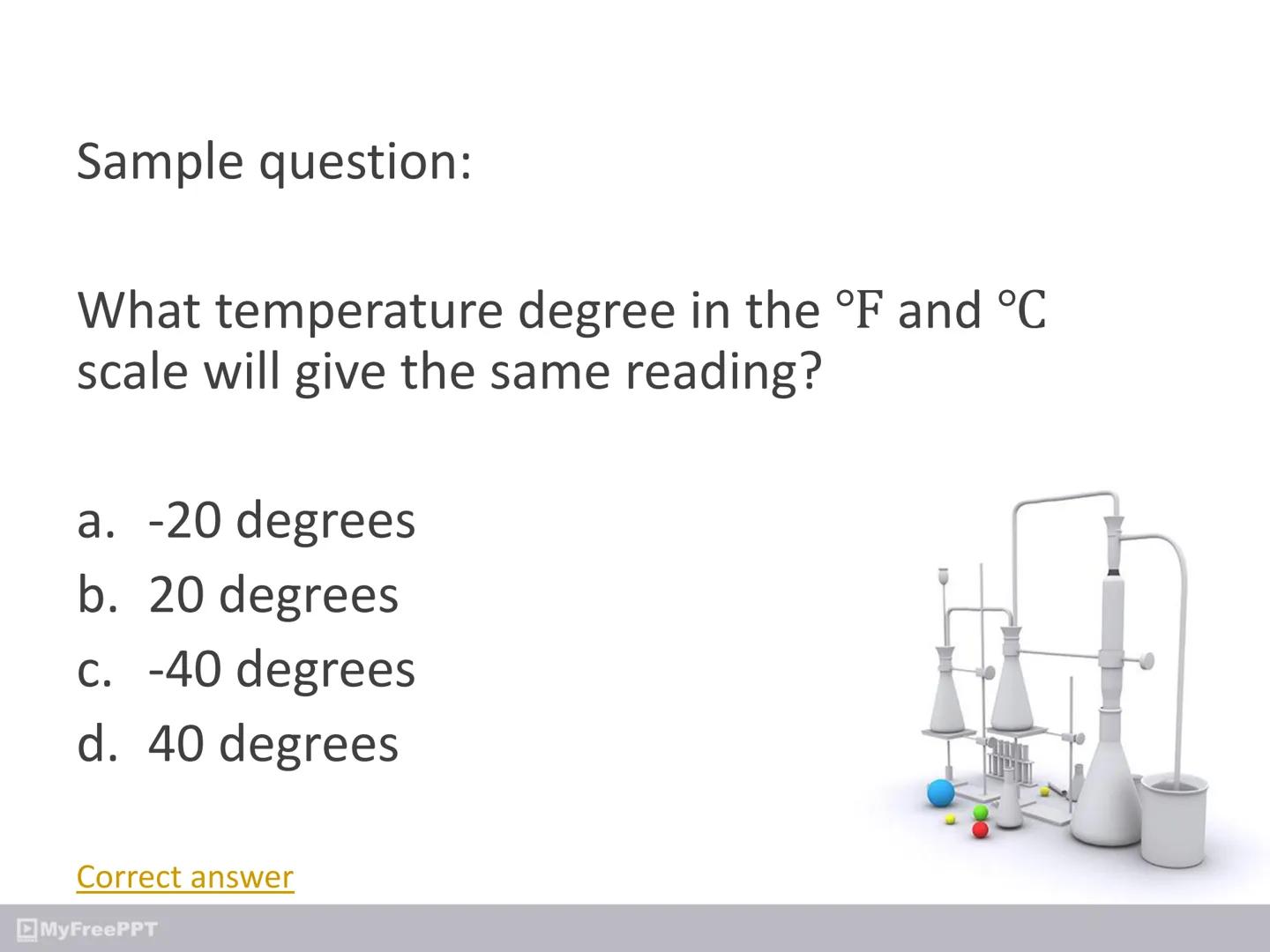 Chemistry # Accuracy

*   how closely individual measurements agree
with the correct, or “true,” value



MyFreePPT

X Precision

Accuracy #
