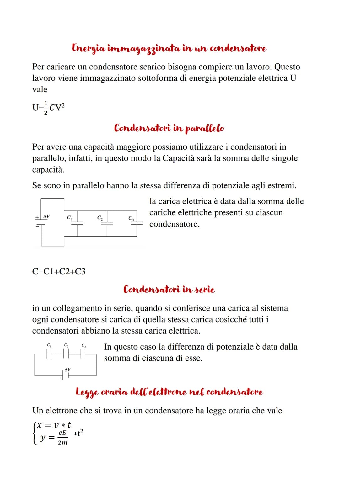 # Condensatori

Un condensatore è un dispositivo che accumula cariche e ne esistono
diverse forme:

-condensatore piano;

-condensatore sfer