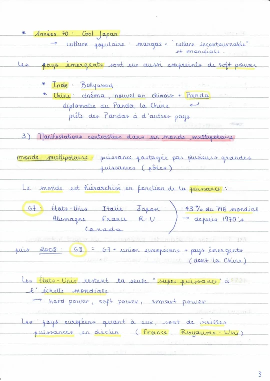
<h2>Introduction: Dynamiques des puissances internationales</h2>
<p>Les caractéristiques de la puissance à l'échelle internationale</p>
<ol