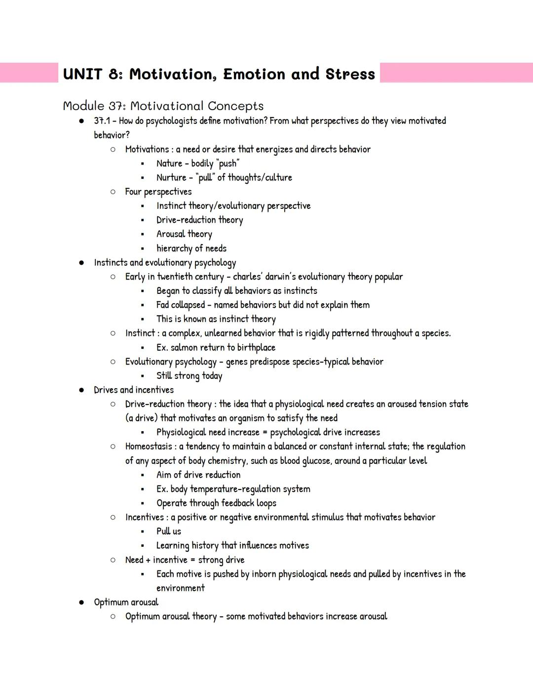 
<h2 id="module37motivationalconcepts">Module 37: Motivational Concepts</h2>
<p>In this module, we will explore how psychologists define mot