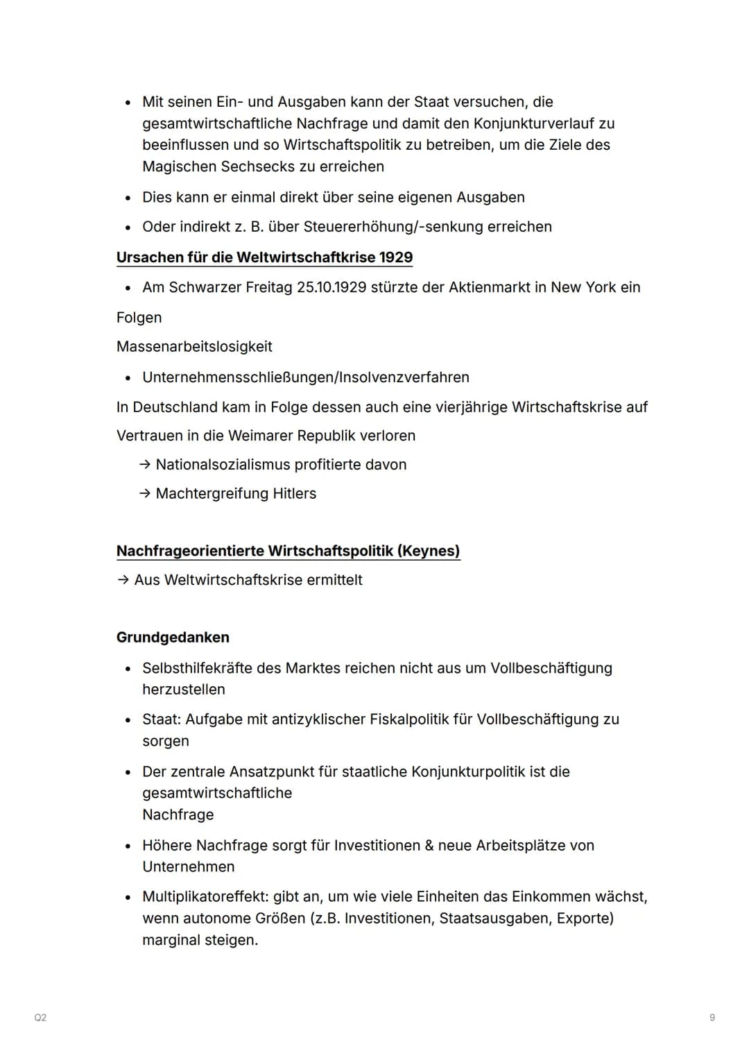 Q2

Q2.1 Konjunkturanalyse und Konjunkturpolitik-Herausforderungen
prozessorientierter Wirtschaftspolitik

▼ Beobachtung, Analyse und Progno