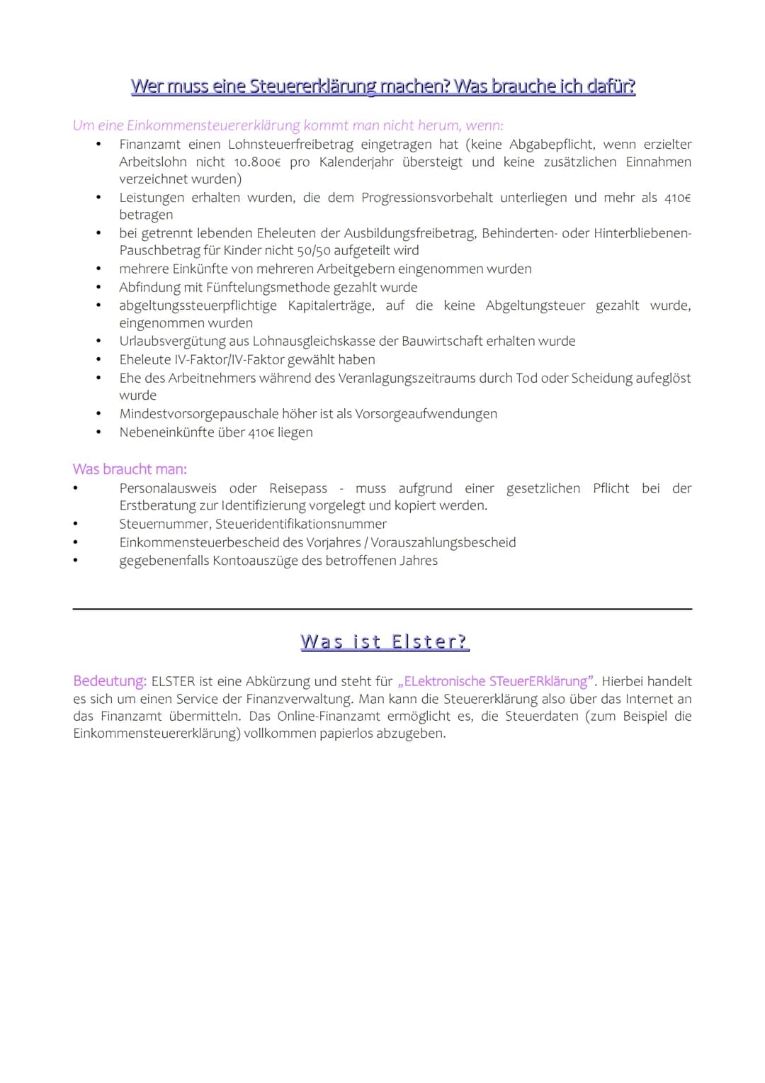 # Lohnsteuer

## Warum gibt es Steuern?

Definition: Steuern

Deutschland ist ein Steuerstaat. Das bedeutet, jede steuerpflichtige Person in