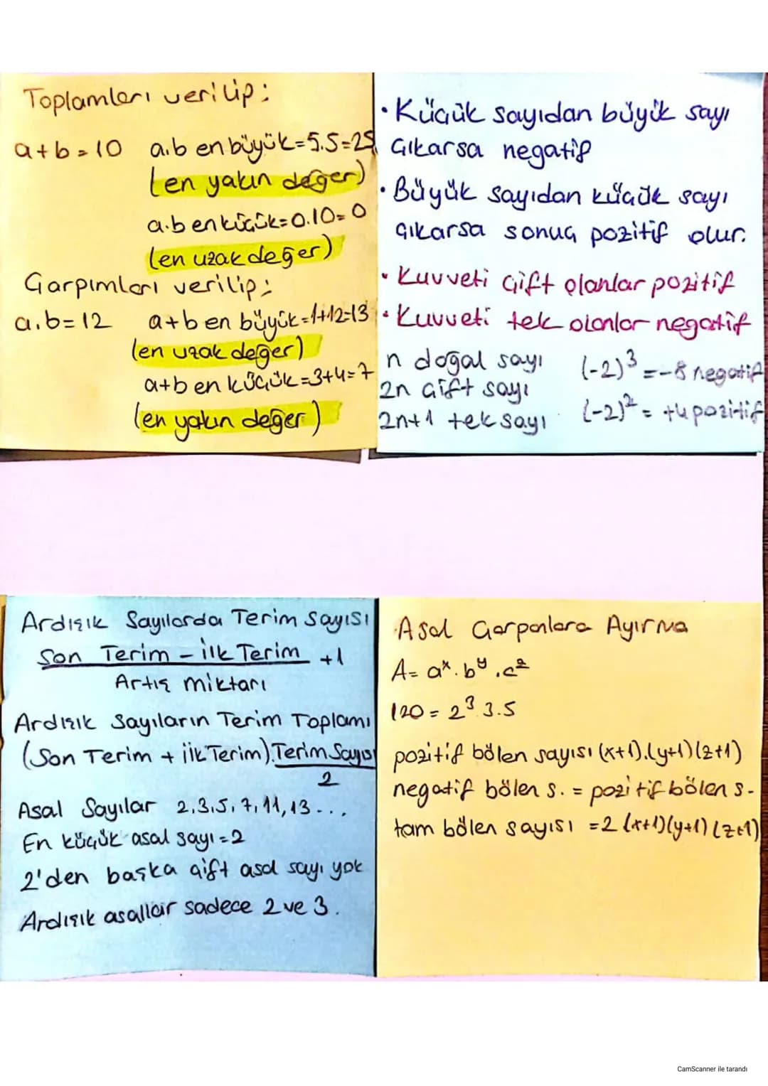 Sayı kümeleri
Rakam 0,1.2.9
Sayı 12,-13,26,-1/4...
Sayma Sayıları 1,2,3,4...N+
Doğal Sayılar 0,1,2,3,4. N
! Toplamları verilip iki
dogal say
