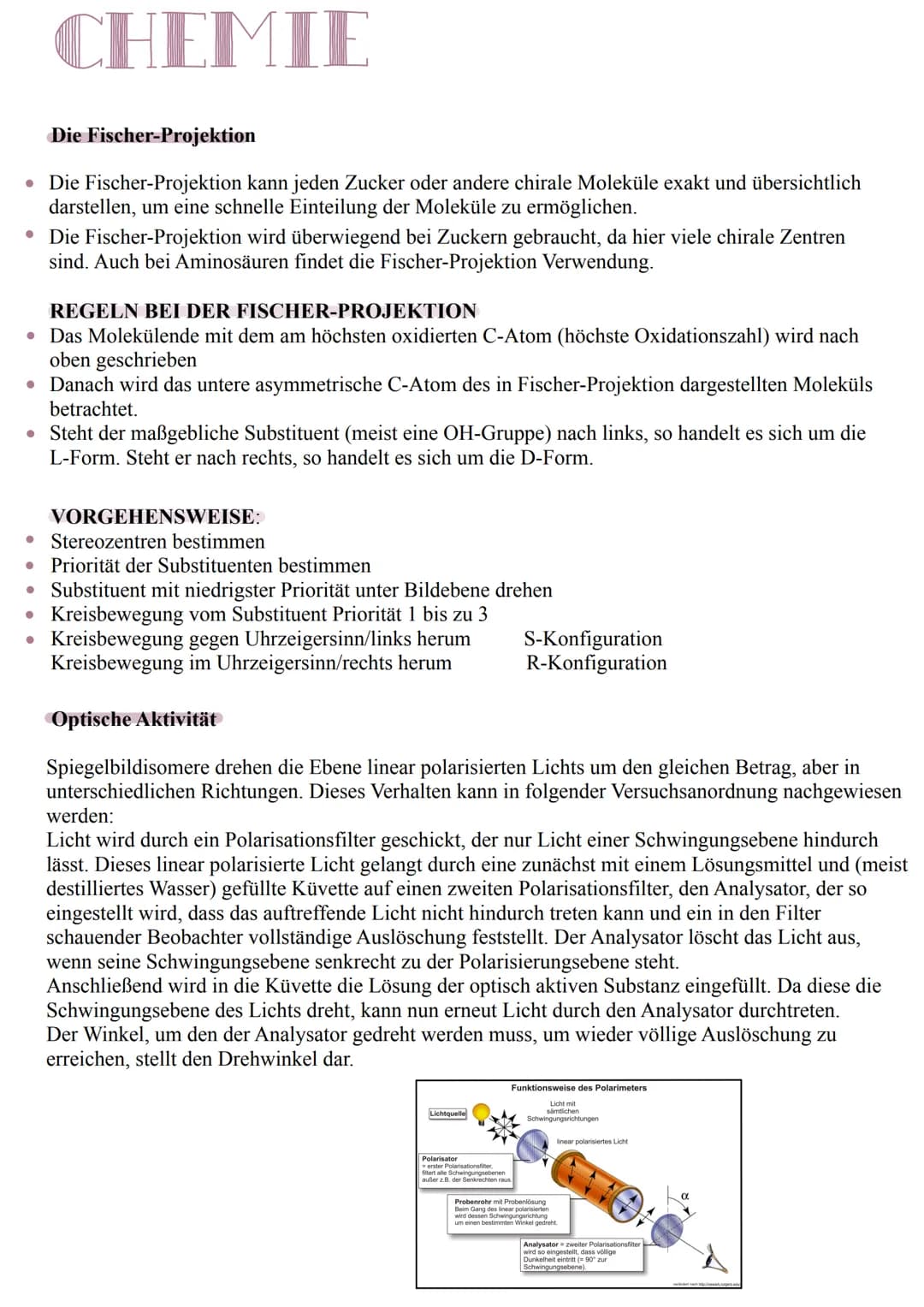 # CHEMIE

Isomerie

Die Isomerie unterscheidet sich in:
*   Der Molekülstruktur (Konstitutionsisomerie)
*   Der Bindungsanordnung an einem K