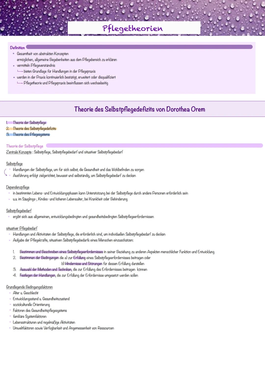 # Pflegetheorien

Definition
*   Gesamtheit von abstrakten Konzepten
*   ermöglichen, allgemeine Begebenheiten aus dem Pflegebereich zu erkl