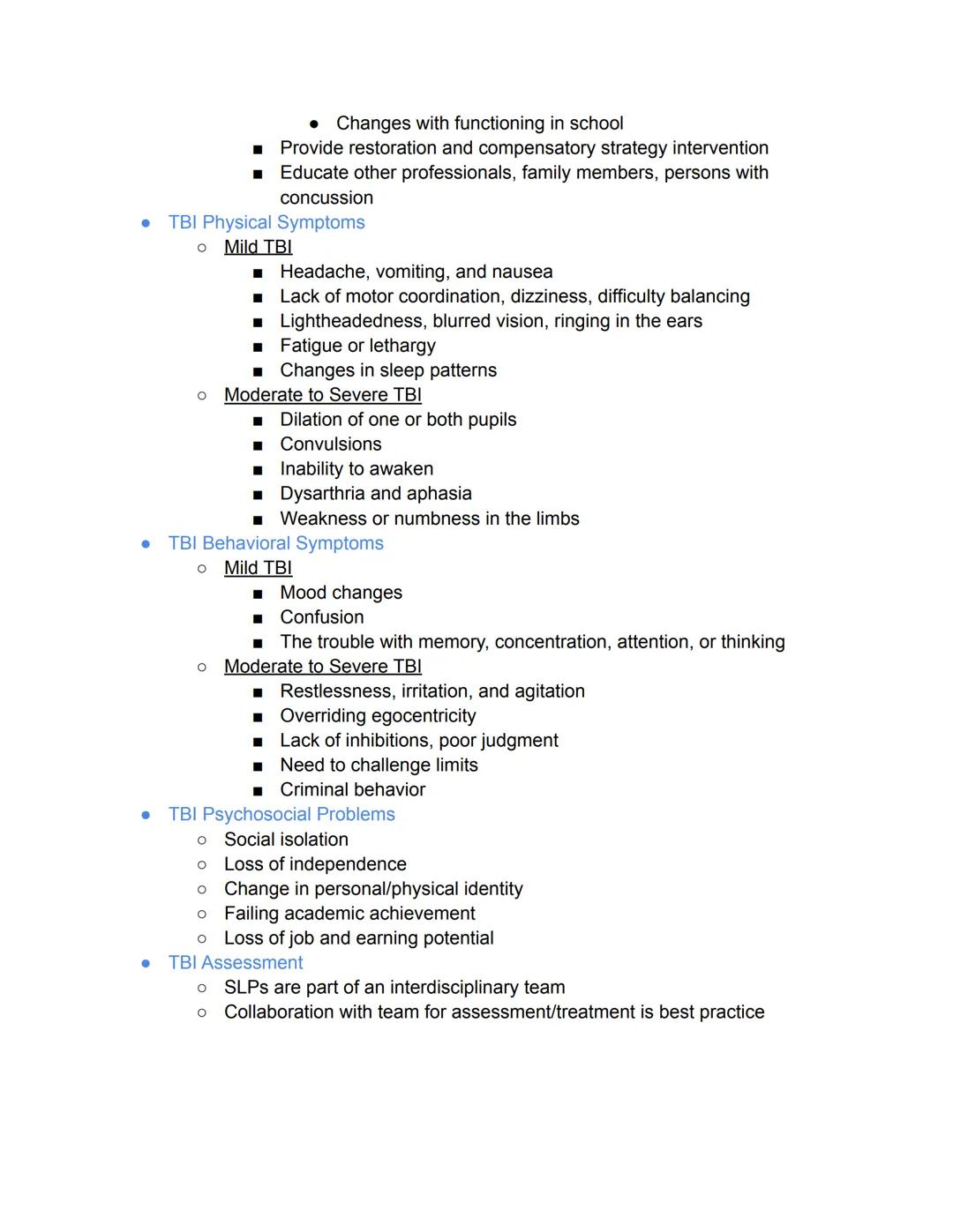 - TBI Defined

- "... an acquired injury to the brain due to an applied force that results in
widespread damage to cortical and subcortical 