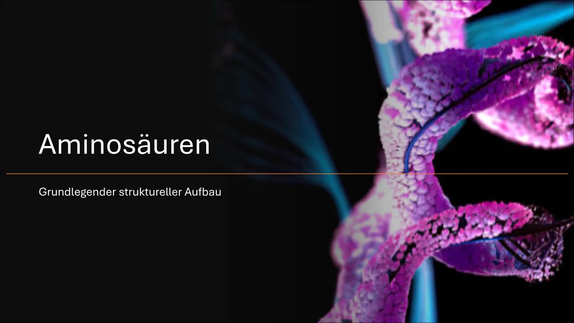 # Aminosäuren

Grundlegender struktureller Aufbau 1. Vorkommen
2. Was sind Aminosäuren
3. Aufteilung
4. Nomenklatur
5. Zwitterion
6. Peptidb