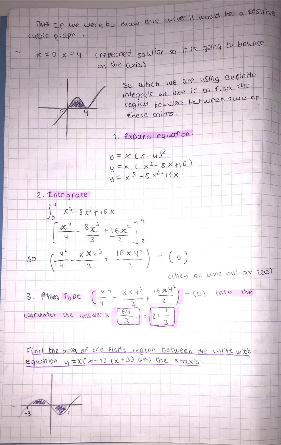 # Integration

Integration is the inverse of differentation. When we
differentiate we write y=x² like $\frac{dy}{dx}$ = 2x

we multiply the 