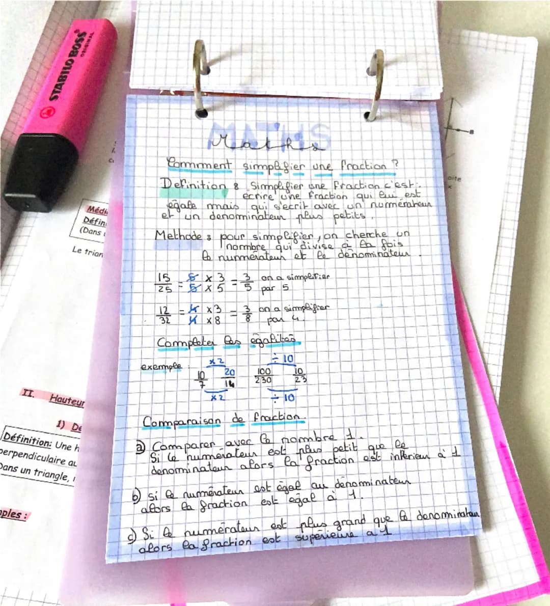 # Maths

Comment simplifier une fraction?

Definition & Simplifier une Fraction c'est.
écrire une fraction qui lui est
s'ecrit avec un numér