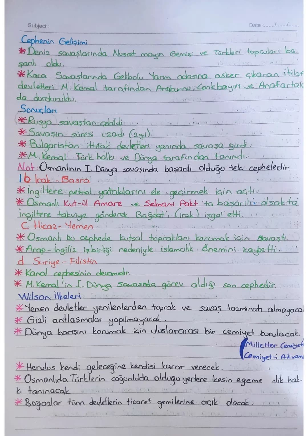 2. ÜNITE

I. Dünya Savaşı (1914-1918)
Nedenleri

Genel Nedenleri
*Hammadde ve pazar arayışı (sömürgecilik)
* Fransız ihtilalinin getirdiği m
