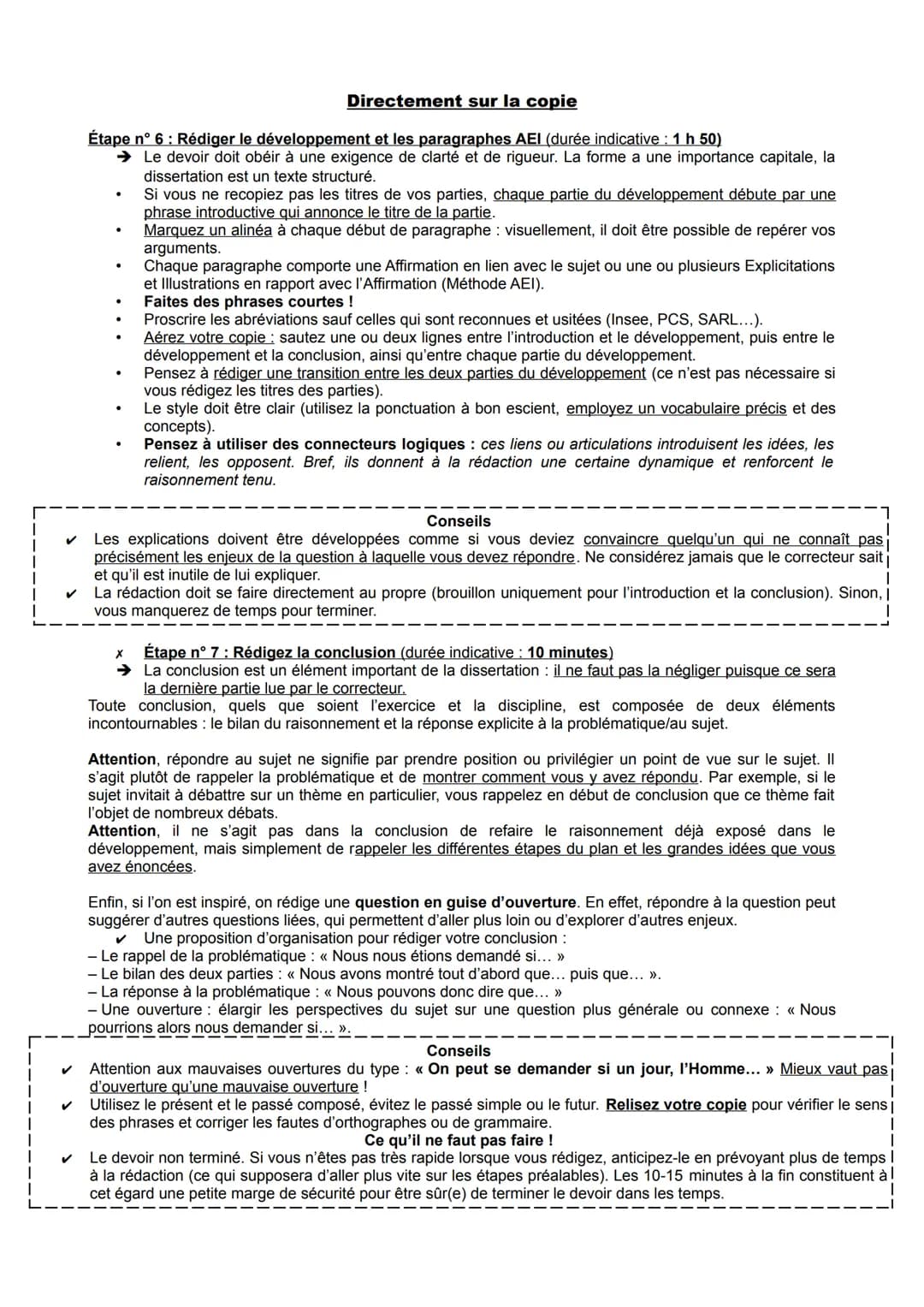 # FICHE MÉTHODE : Vers le Bac
## MÉTHODOLOGIE DE LA DISSERTATION

*   Durée de l'épreuve: 4 Heures
*   Le sujet de dissertation et celui de 