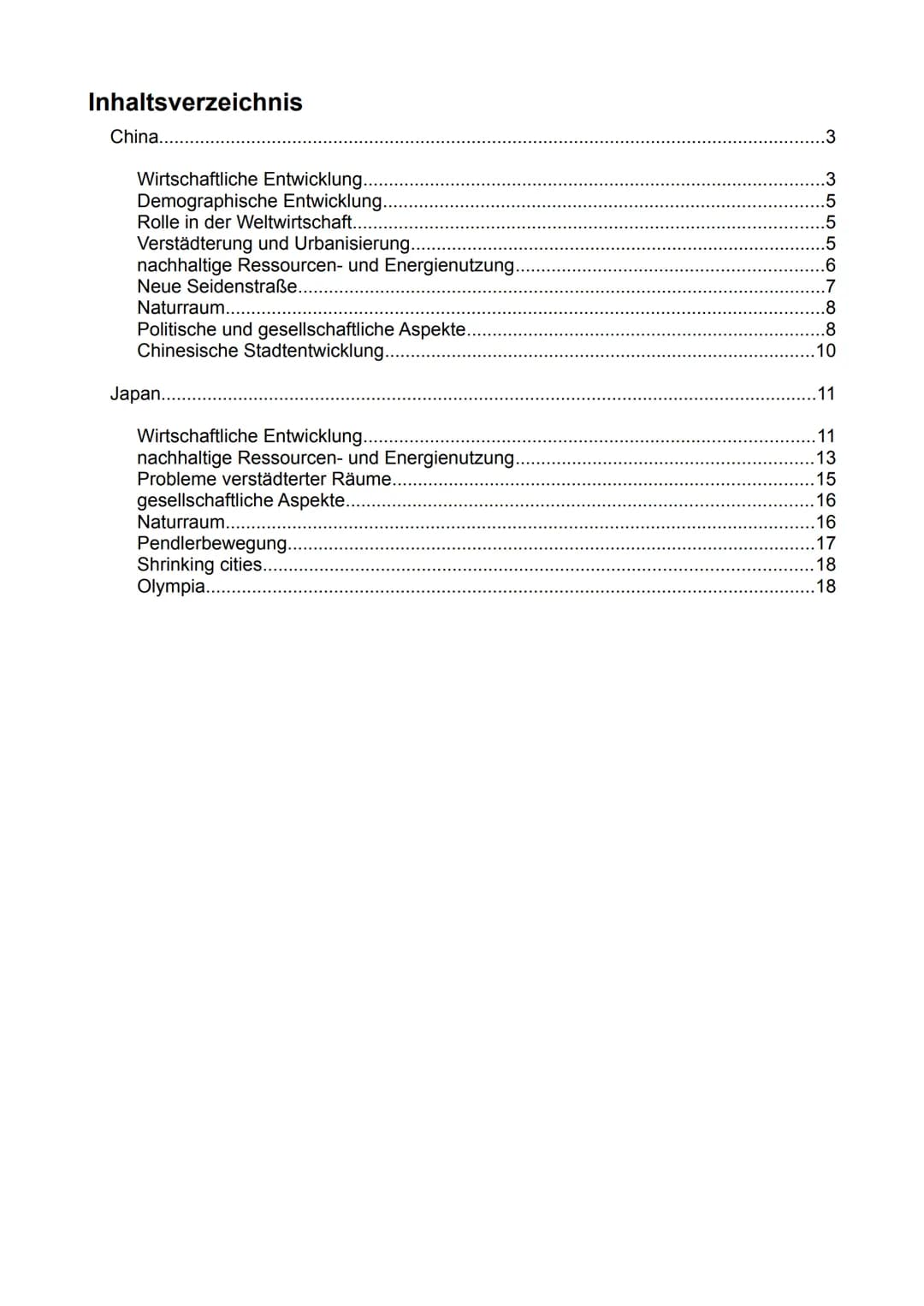 Erdkunde
gA

Semester 3
- Ostasien - Inhaltsverzeichnis

China..............................................................................