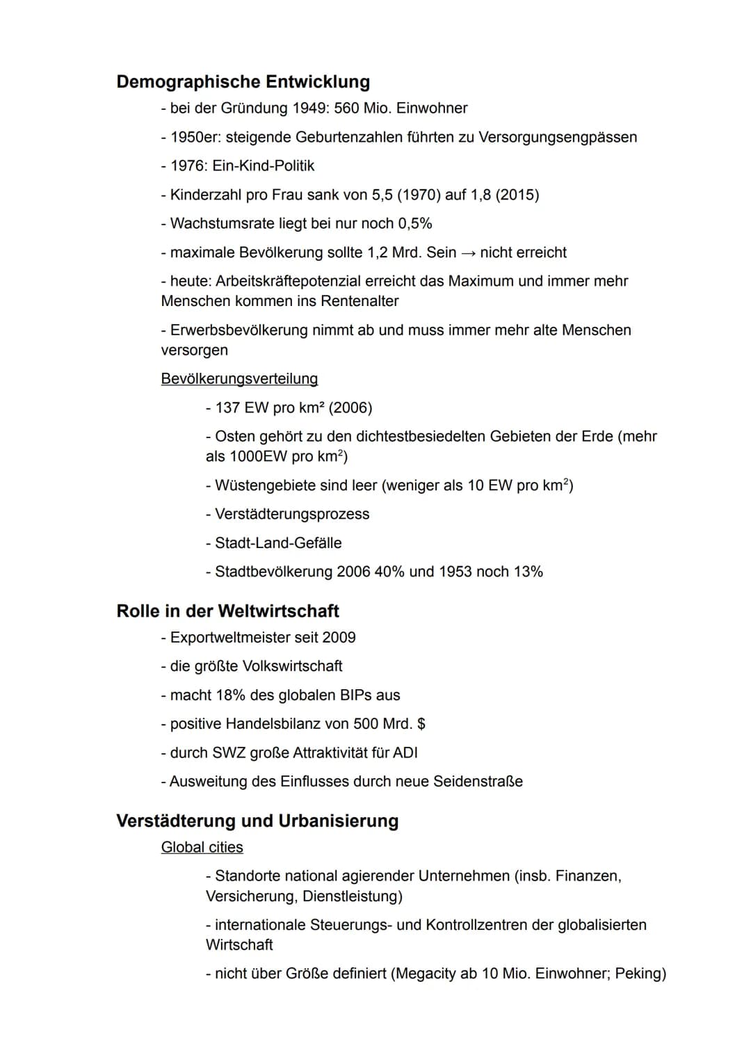 Erdkunde
gA

Semester 3
- Ostasien - Inhaltsverzeichnis

China..............................................................................