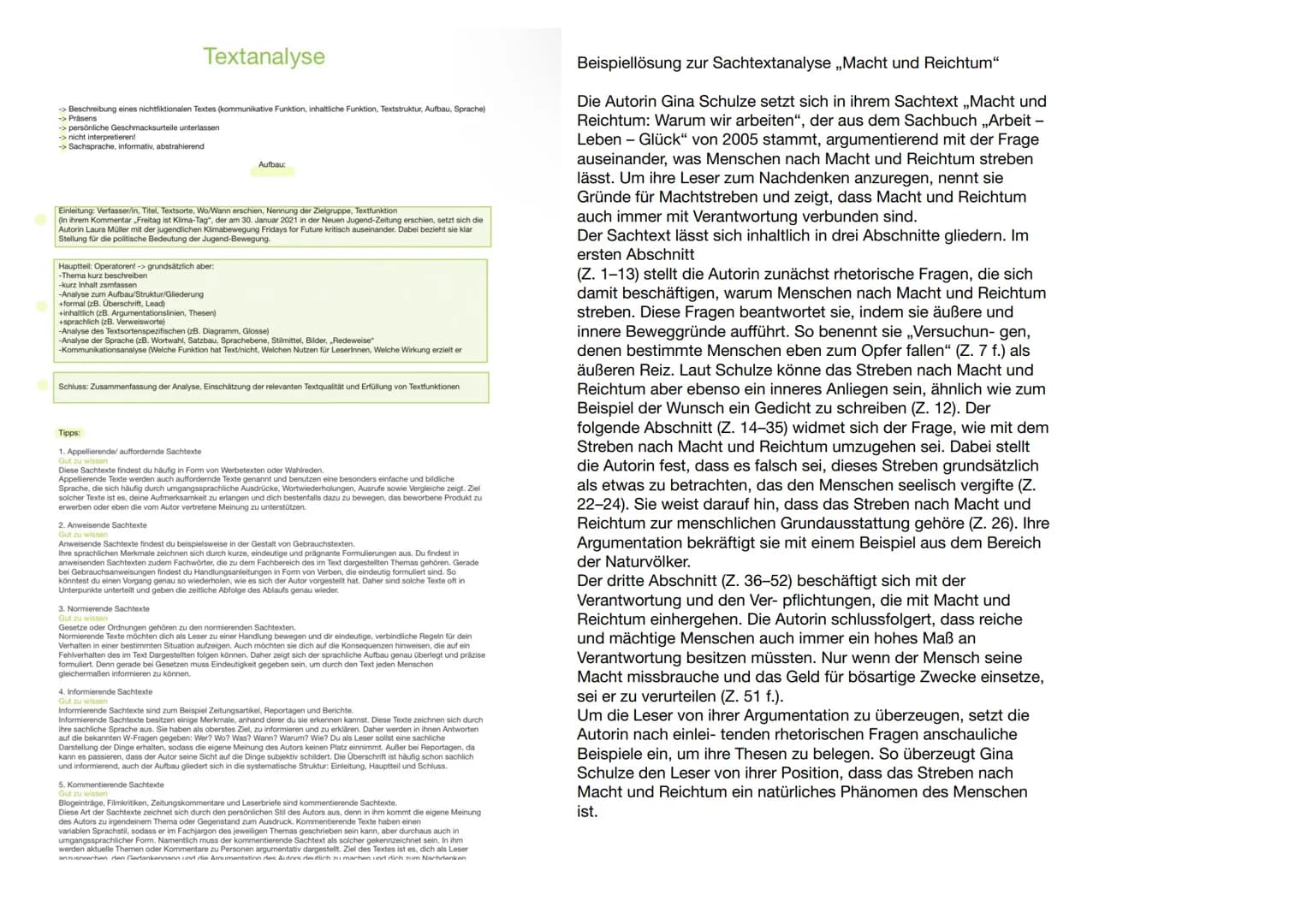 Kriterium Zusammenfassung Erörterung Leserbrief Manungsrede Kommentar Textanalyse Textinterpretatio
Zeit
Präsens
Präsens
Inhaltsangabe
Präse
