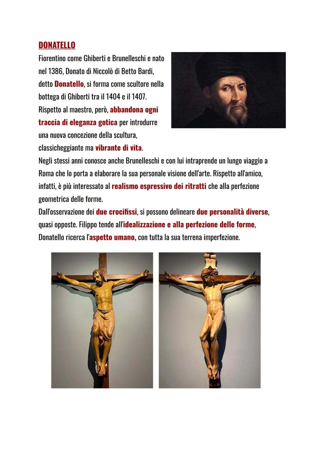 # L'ARTE RINASCIMENTALE

## Il legame con il Trecento

Il termine Rinascimento venne usato, tra
i primi, da Giorgio Vasari, per
sottolineare