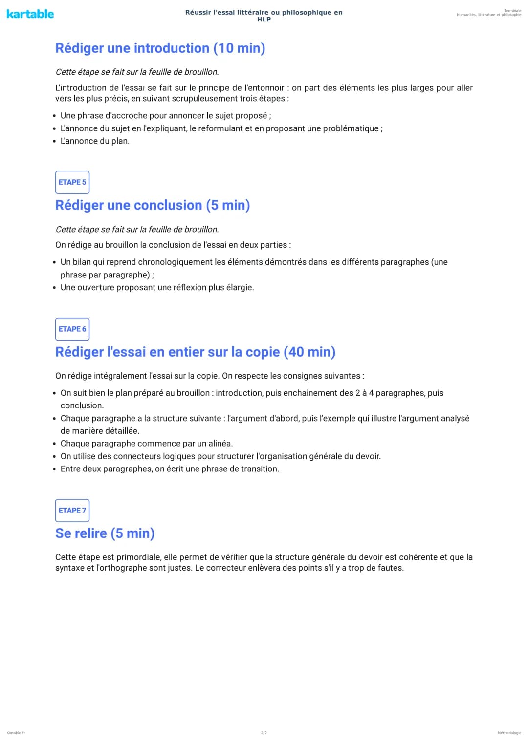 # kartable

Réussir l'essai littéraire ou philosophique en
HLP

L'essai est un travail de rédaction argumenté qui consiste à répondre à une 