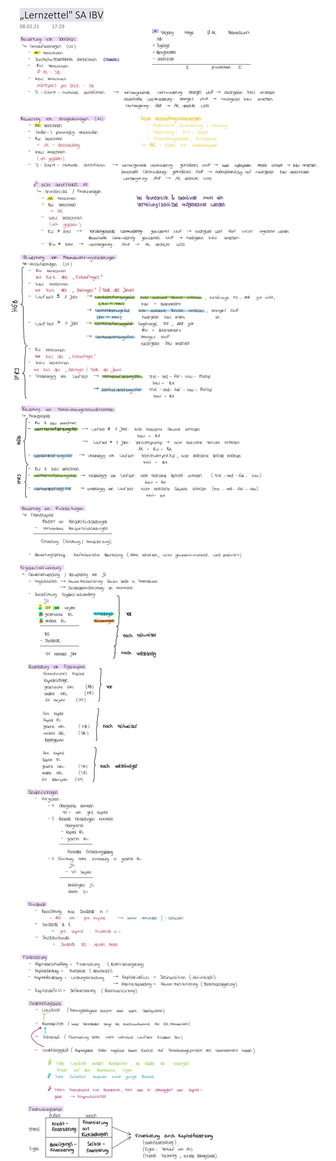 # „Lernzettel“ SA IBV

08.02.21 17:29

Bewertung von Vorleistungen

- Vorleistungen (VL)

- Vorsteuerabzug (Vorsteuer)

- Rechnungen

- Such