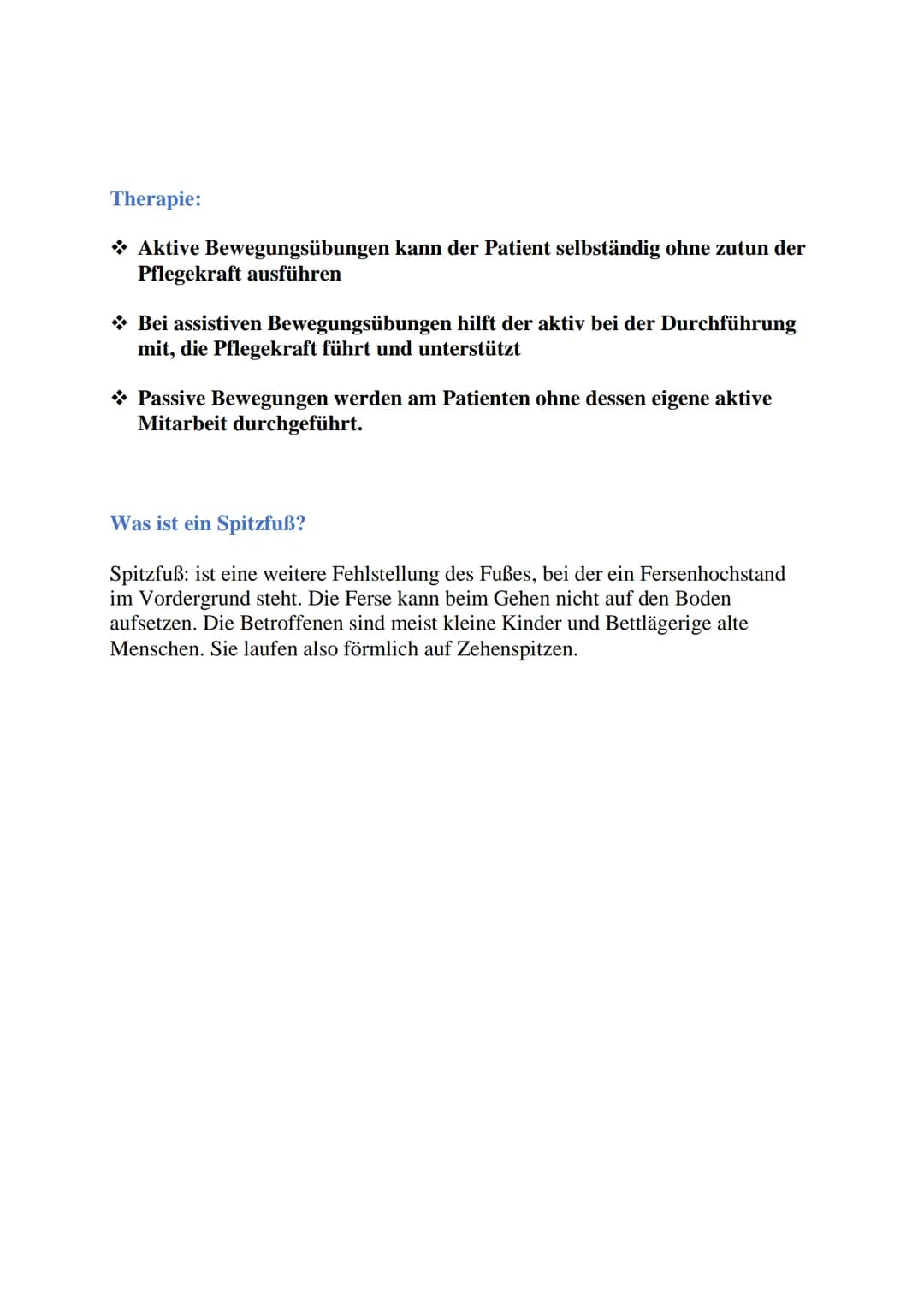 # Marina
Handout zum Thema Kontrakturen (Prophylaxe)

## Entstehung der Kontrakturen:

Kontrakturen entstehen, wenn Gelenke über längere Zei