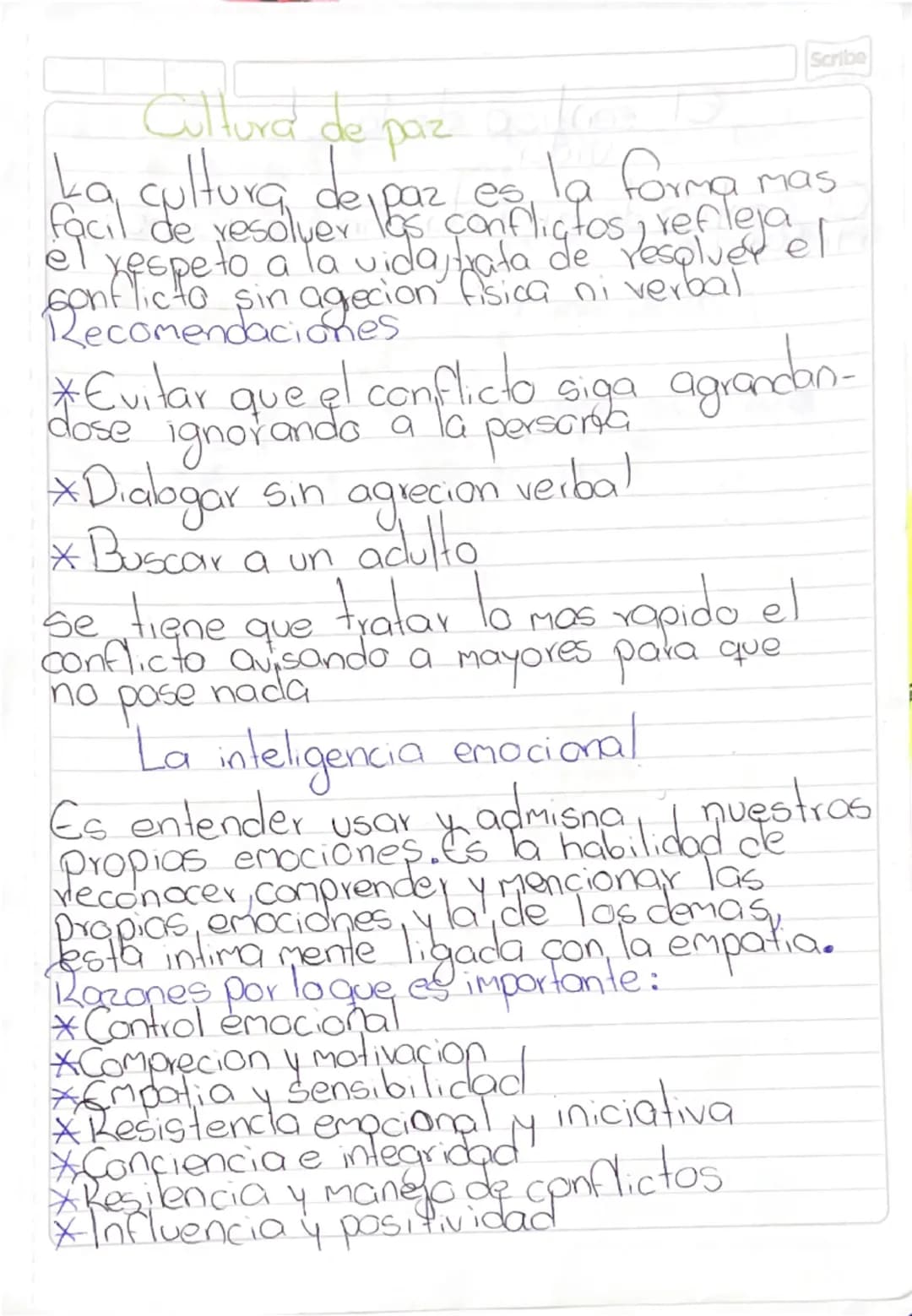 Cultura de paz after 13
Scribe
La cultura de paz es la forma mas
facil de resoluer los conflictos, refleja
el xespeto a la vida, trata de re