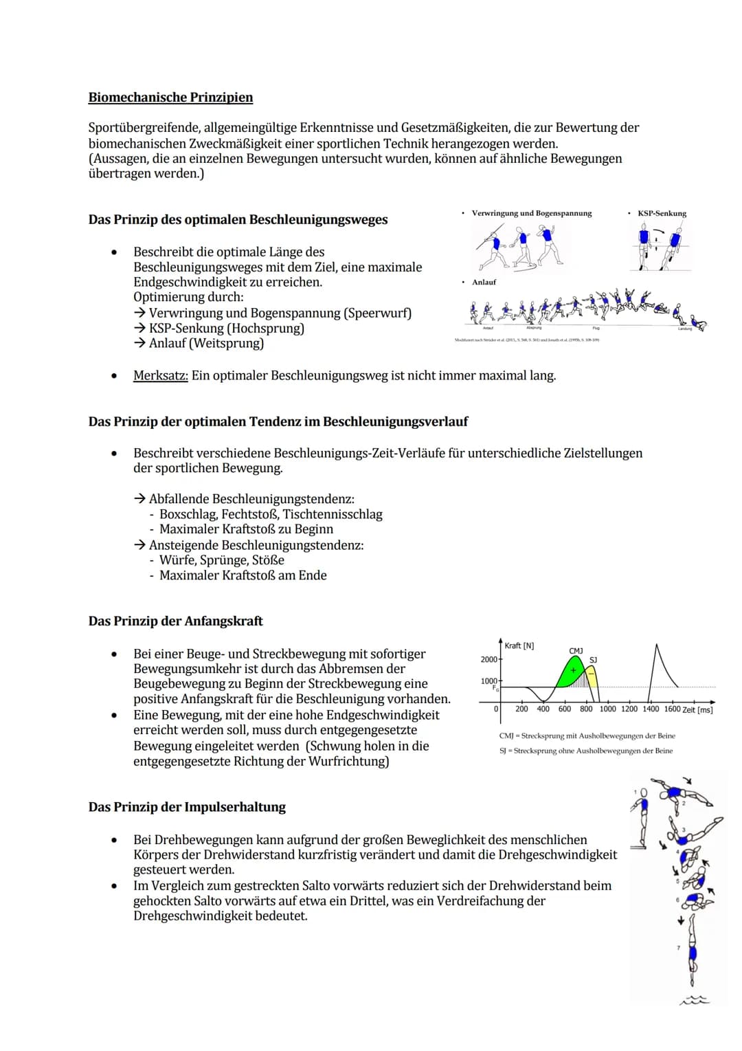 Sport Lernzettel Abitur

1. Themenfeld „Bewegungsanalyse"

Biomechanik Definition:

Die Biomechanik des Sports dient zur Beschreibung und Er