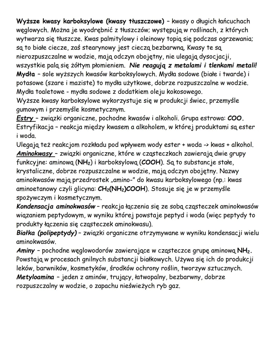 # Pochodne węglowodorów

Pochodne węglowodorów dzielimy na jednofunkcyjne (alkohole, kwasy
karboksylowe, estry, aminy) oraz wielofunkcyjne (